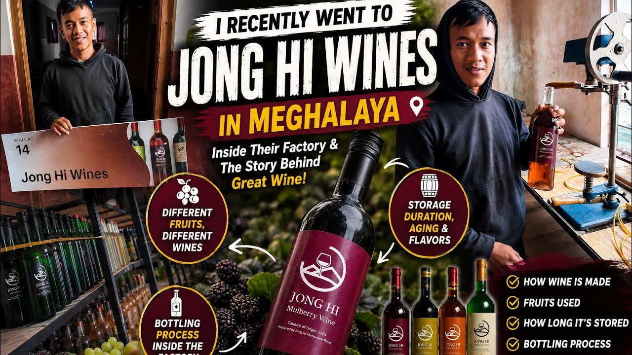 Inside Shillong's Famous Jong Hi Wines Factory 🍷 | How Fruit Wine Is Made #wine 