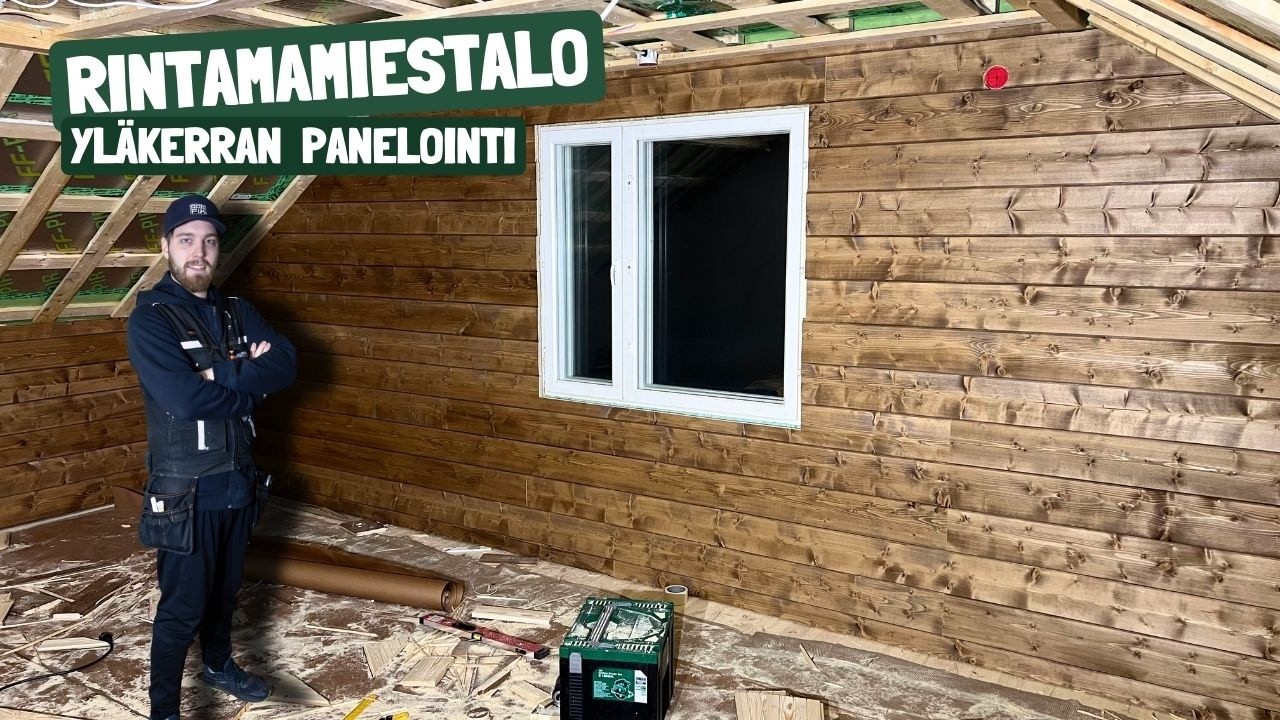 Rintamamiestalon seinien panelointi!