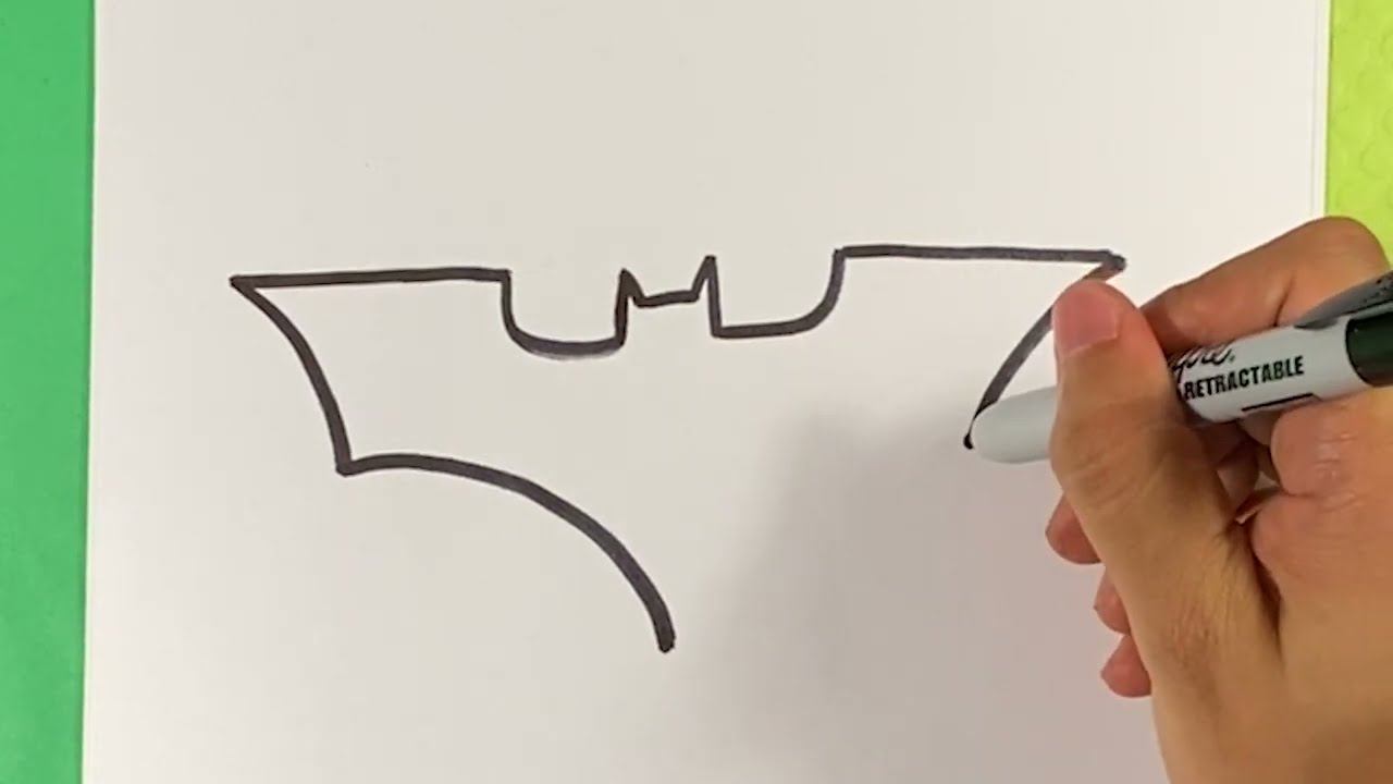 ЛЕГКО КАК НАРИСОВАТЬ ЛОГОТИП БЭТМЕНА