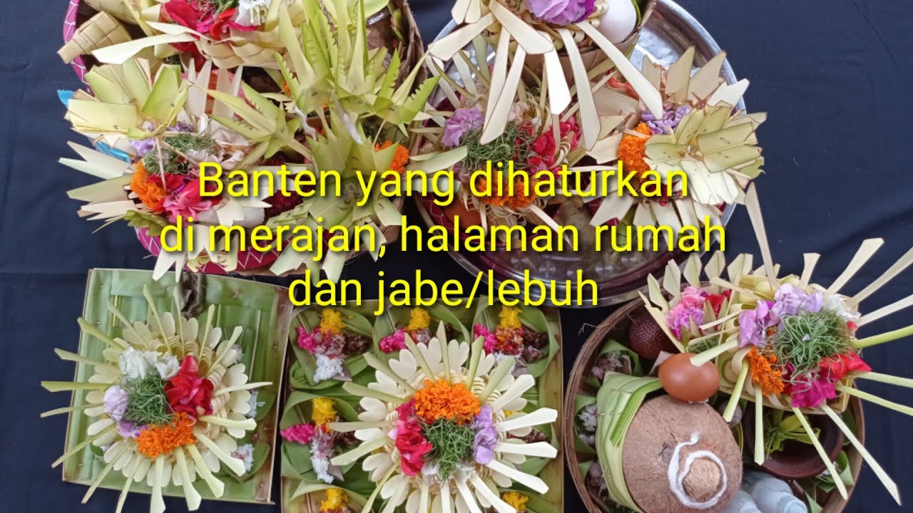 Cara membuat segehan mancawarna 9 tanding dan kelengkapan banten taur kesanga