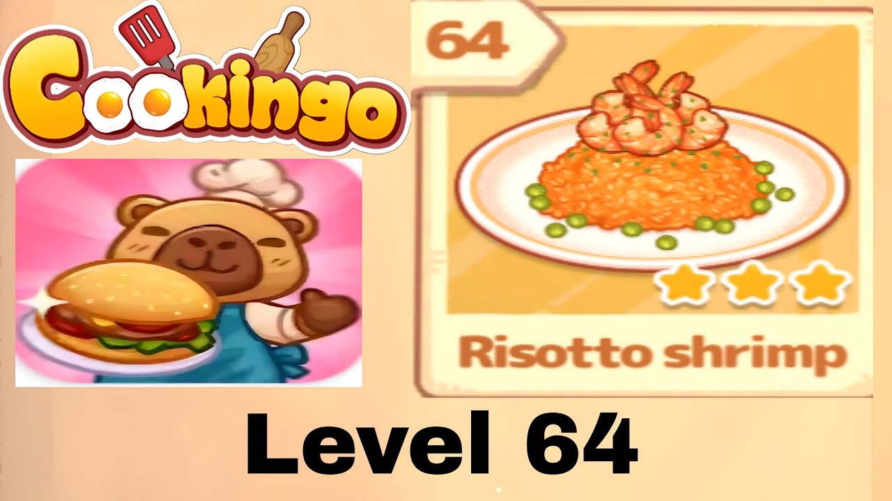 Cookingo perfect meal level 64 Solution and walkthrough for gameplay let's cooked meal