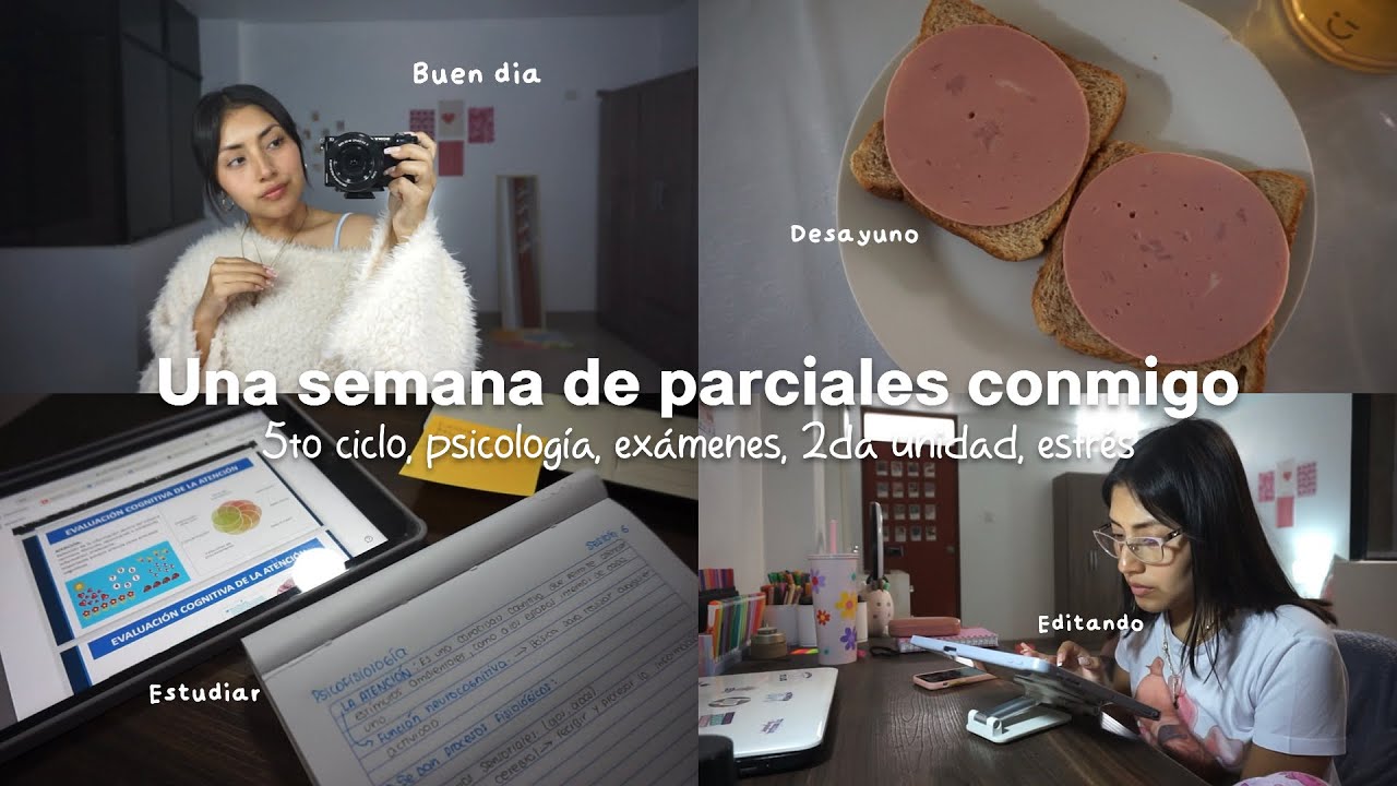 UNA SEMANA DE PARCIALES CONMIGO 🏫 estudiando psicología 🧠