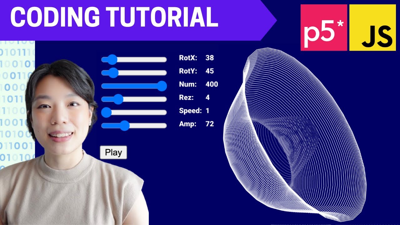 p5.js Coding Tutorial | Breathing Jellyfish 🐙 w Sliders and Buttons