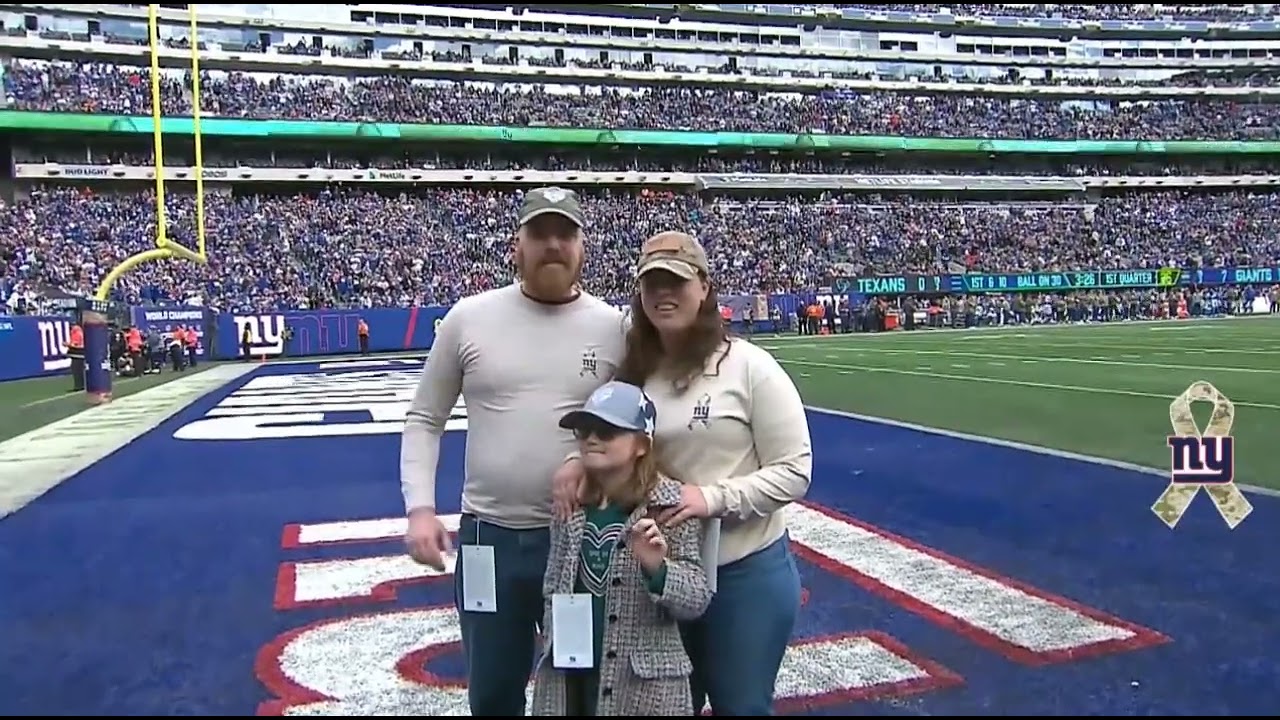 Paws of War and the New York Giants surprise U.S. Army Veteran, Robert, with a Service Dog - Bonnie