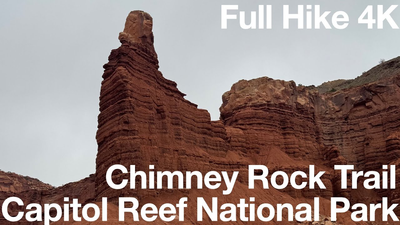 Chimney Rock Trail Full Hike Capitol Reef National Park 4K