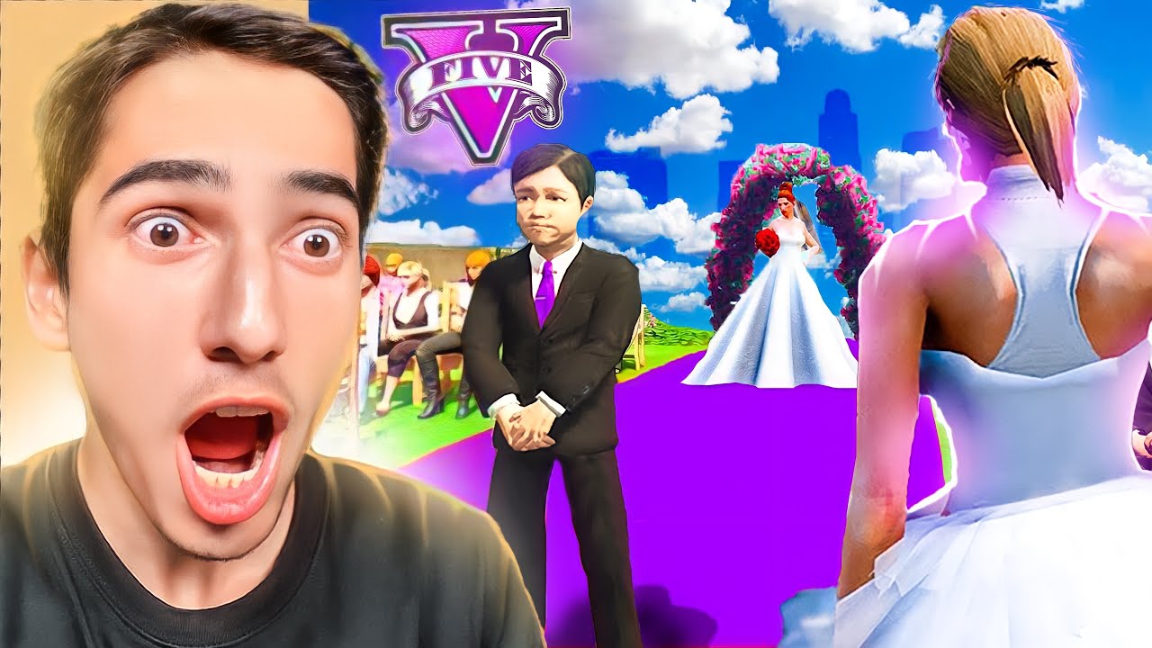 برادر کوچکم در جی تی ای عروسی و ازدواج کرد 💎👰 GTA 5 Wedding