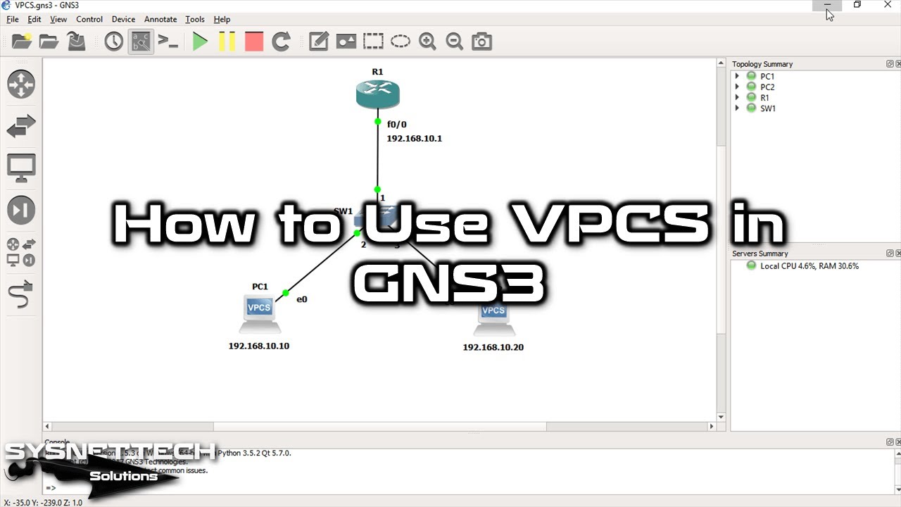 How to Use VPCS in GNS3 | GNS3 VPCS Commands | VPCS IP,DHCP,DNS Configuration SYSNETTECH Solutions