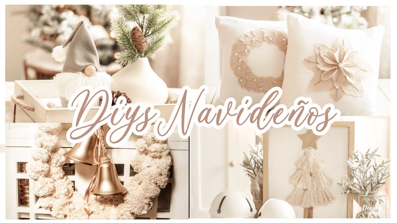 🎄MINI MARATÓN DE DIYS NAVIDEÑOS FACILES Y ECONÓMICOS /Manualidades e ideas para decorar en NAVIDAD