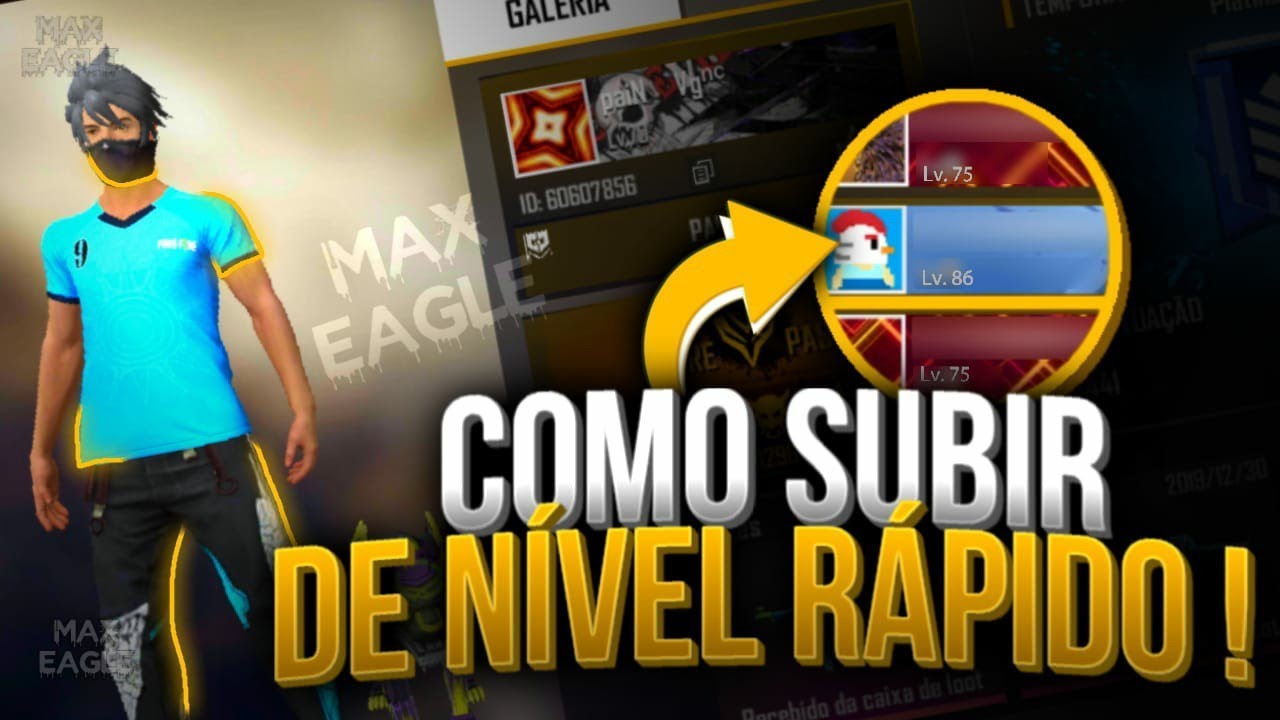 CORRE!! APRENDA A COMO SUBIR DE NÍVEL MUITO RÁPIDO NO FREE FIRE!!!