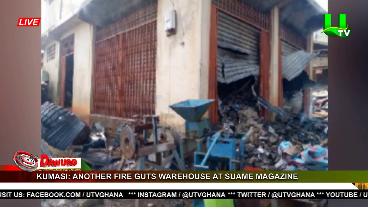 Fire guts warehouse at Suame Magazine in Kumasi