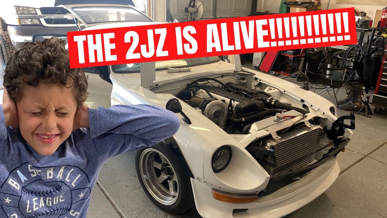 2JZ Datsun turns on for the first time!