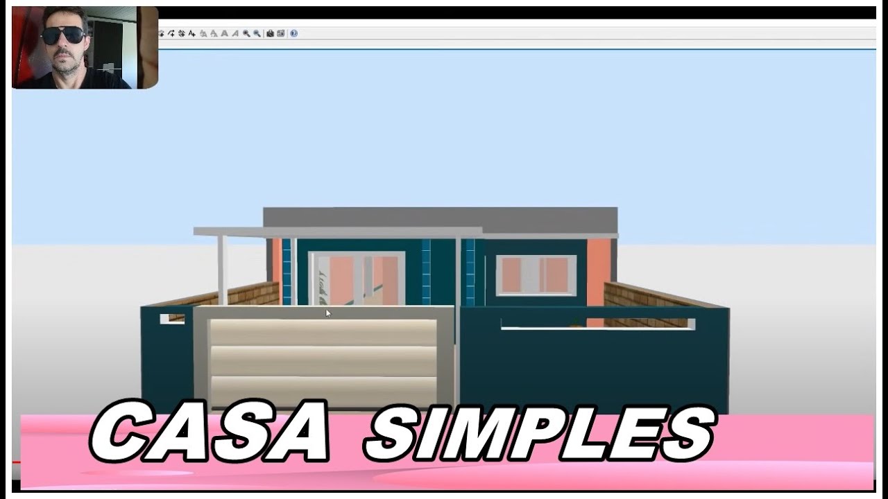 Planta 3d para casa 4 x 18 - MINI casa