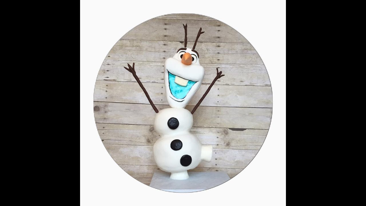 How to make a Frozen Standing Olaf Cake Tutorial
