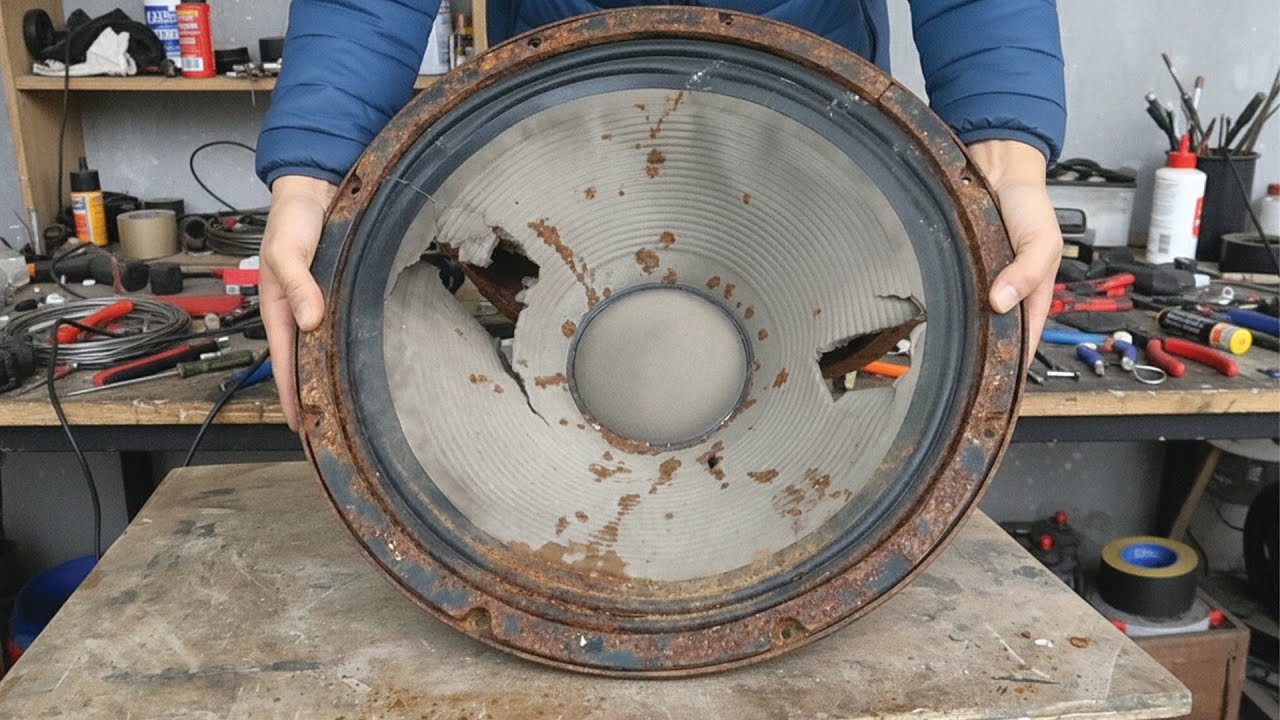 How To Make A Makeshift 50cm Bass Subwoofer At Home That Anyone Can Do // Production Project