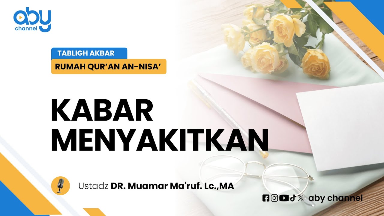 KABAR MENYAKITKAN : Ustadz DR. Muamar Ma'ruf. Lc.,MA