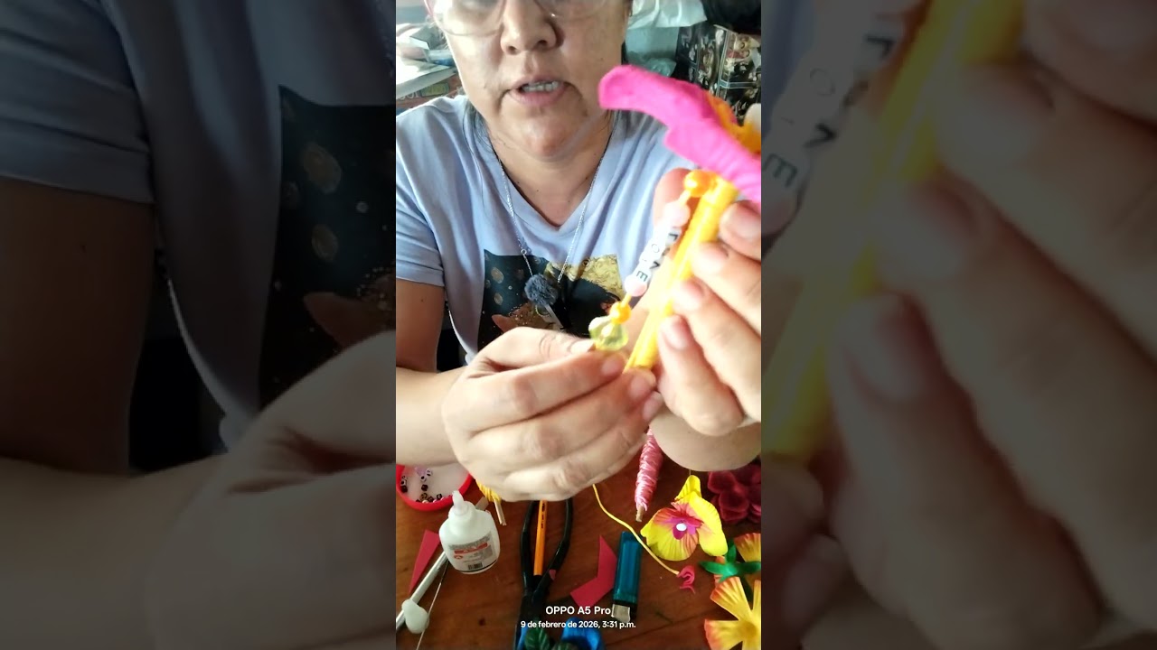 Proceso de decoración de lapicero 🖊️ para un detalle 🌻🌹✨