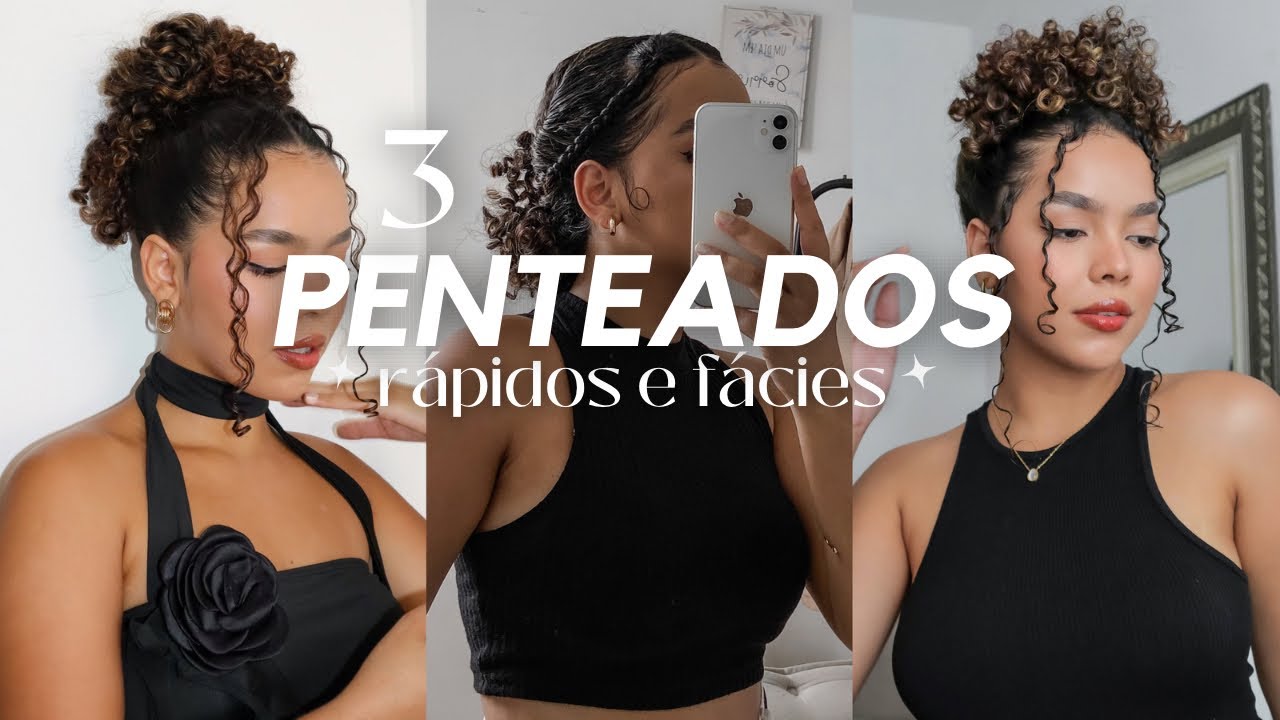 3 penteados rápidos e fácies ✨| para salvar seu day after.