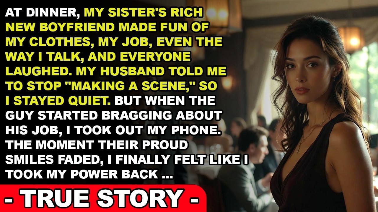 My Sister’s Rich Boyfriend Mocked Me — Then My Secret Wealth Left Him Speechless