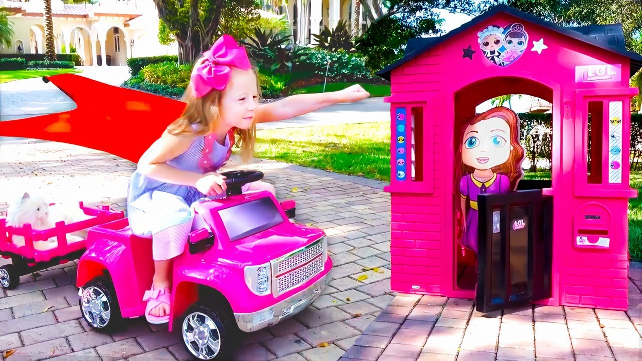 Nastya bebek evleri bulmak i&ccedil;in bebek yardımcı olur