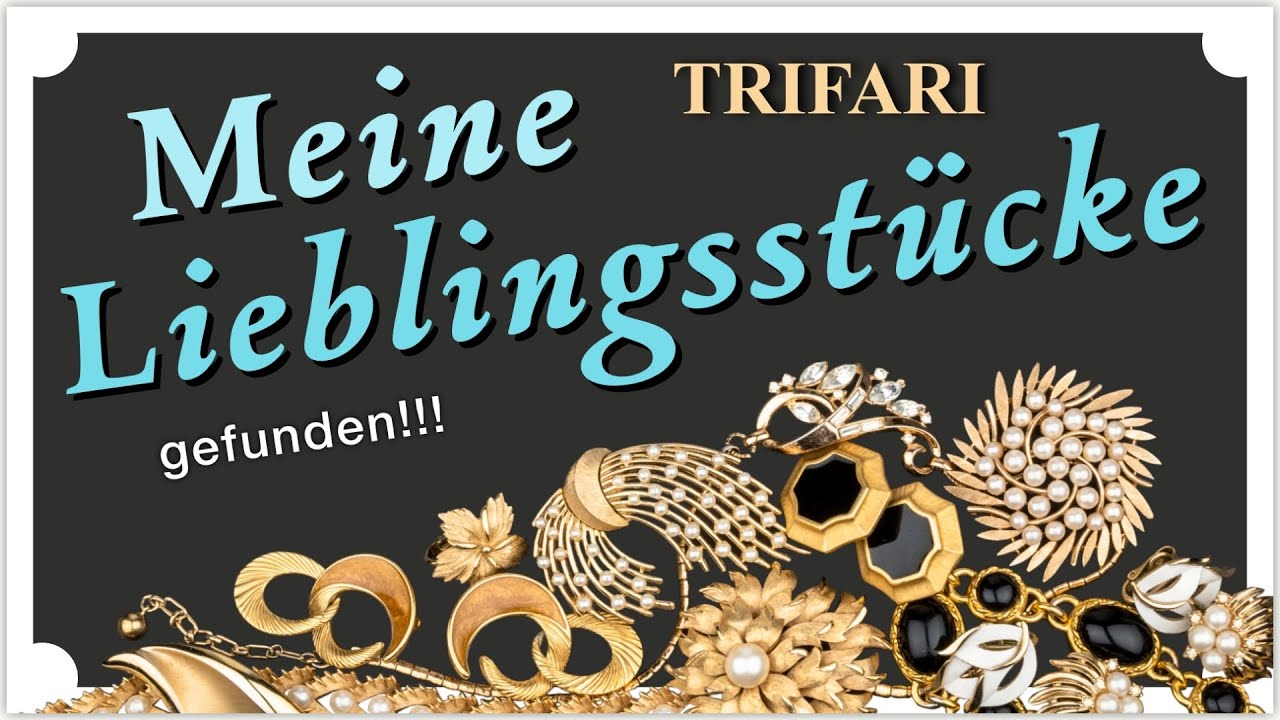 Sammlung mit TRIFARI Vintage Schmuck in einer Mystery Box gefunden