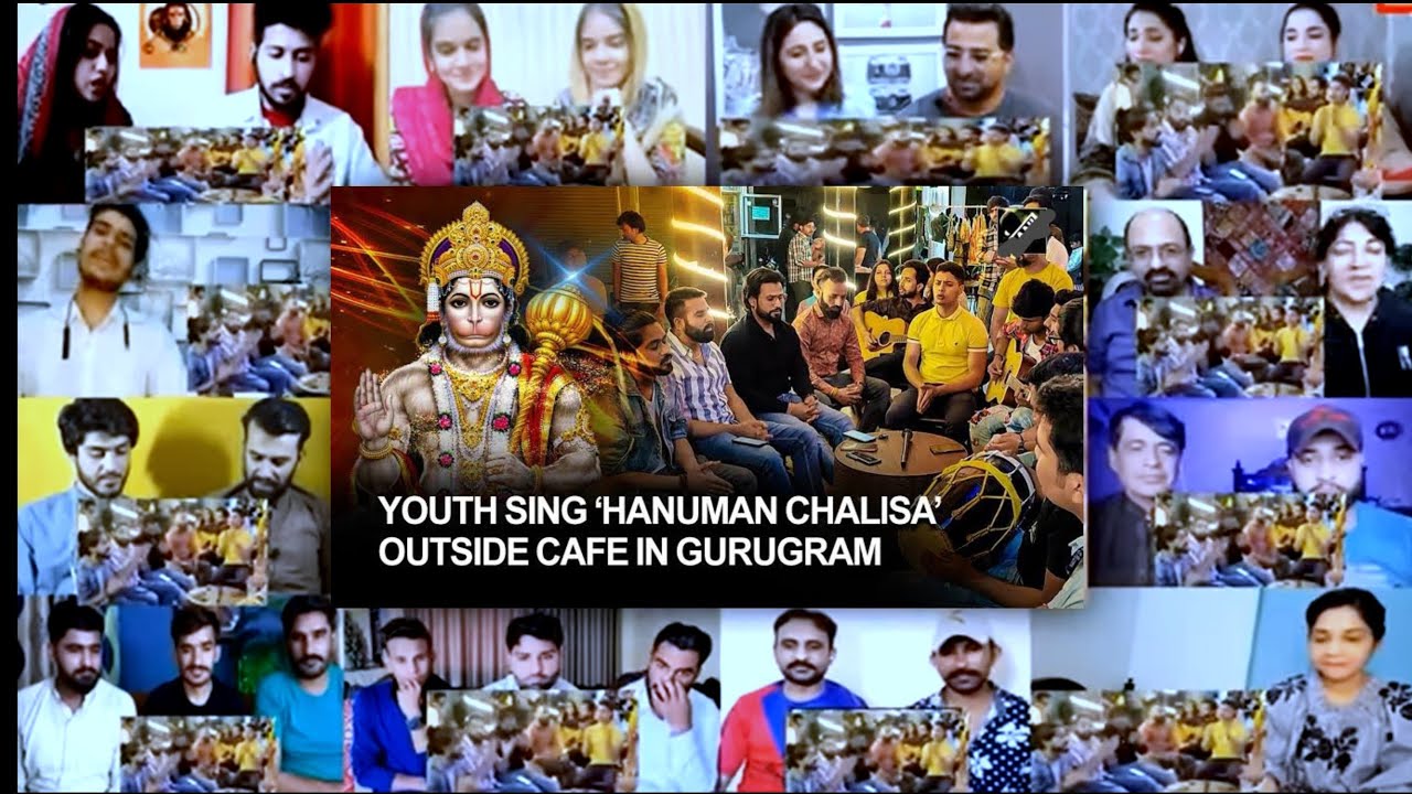 Youth Sing Hanuman Chalisa Outside Cafe In Gurugram || Mashup Epic Reaction| Mix Mashup Reaction