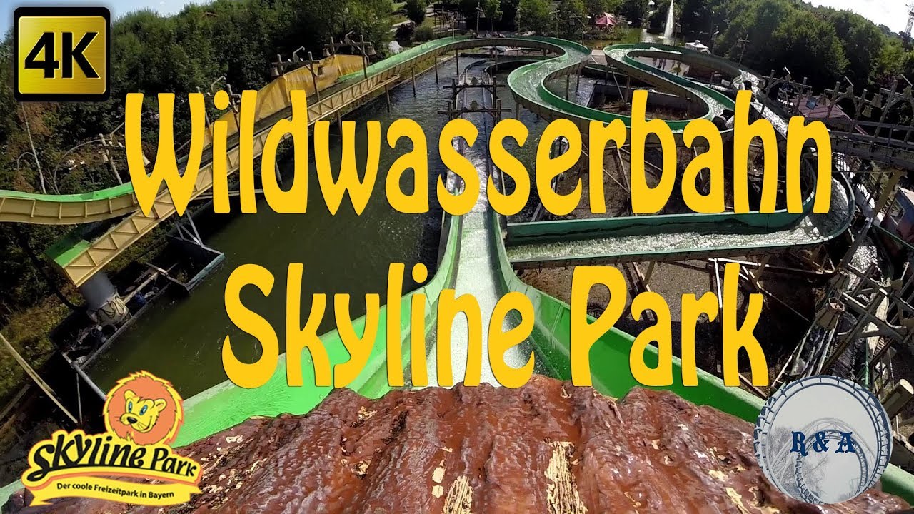 Wildwasserbahn onride/offride POV Skyline Park 4K
