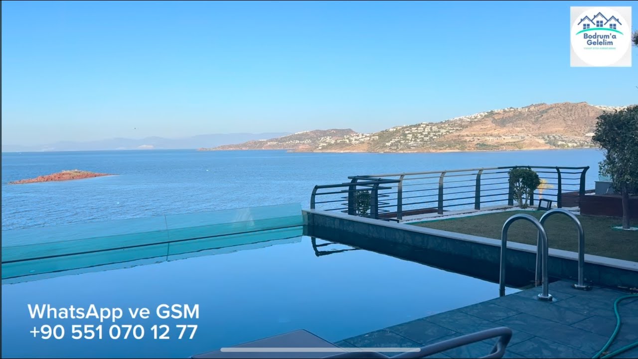 Yüksek Kira Getirili !! Bodrum Yalıkavak Satılık Denize Sıfır Havuzlu 3+1 Villa. Otel Hizmetleri