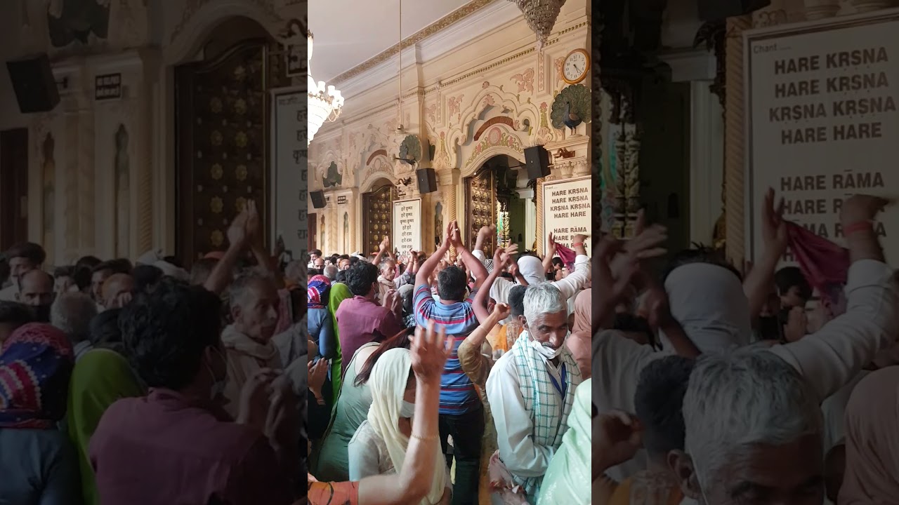 Holi at @Iskcon temple Vrindavan 2021