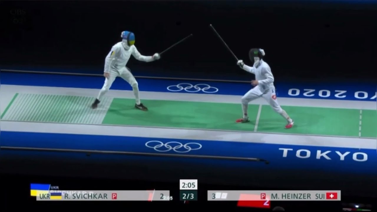 Epee Fencing - Score while avoiding Corps-a-Corps | Svichkar R vs Heinzer M