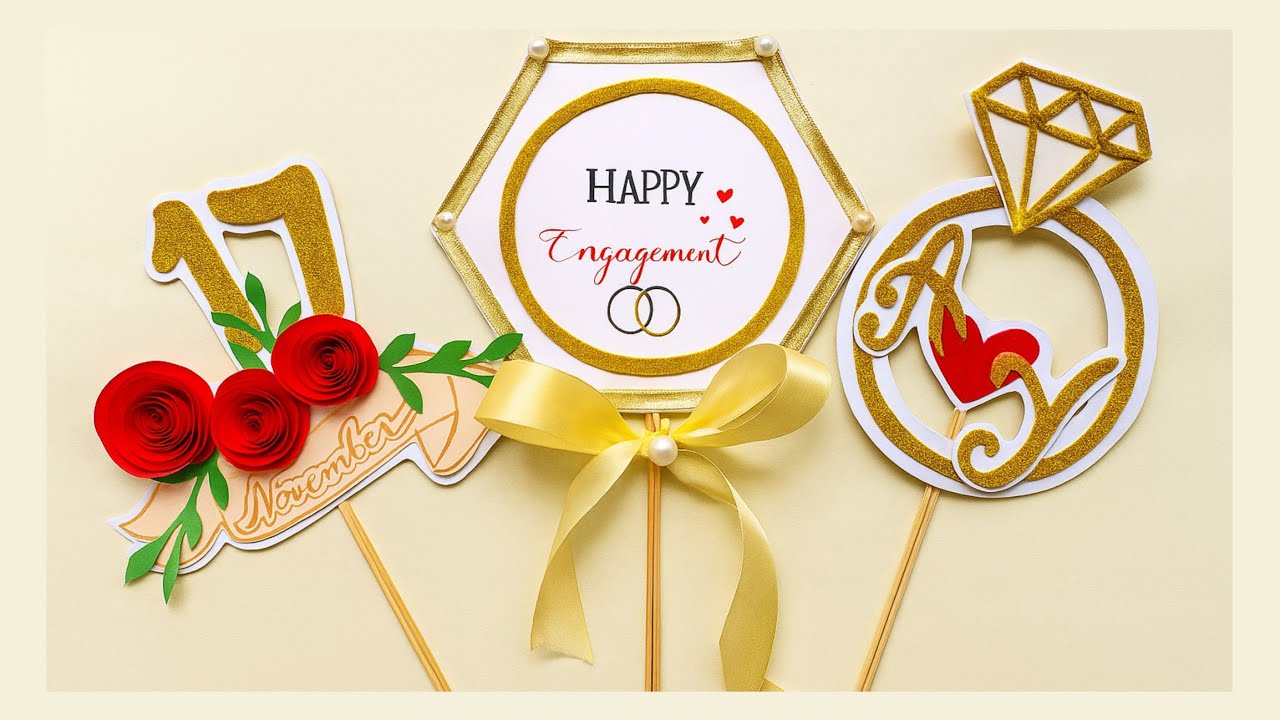 Beautiful Engagement Craft Ideas | Handmade Engagement Props | DIY Decoration Ideas 