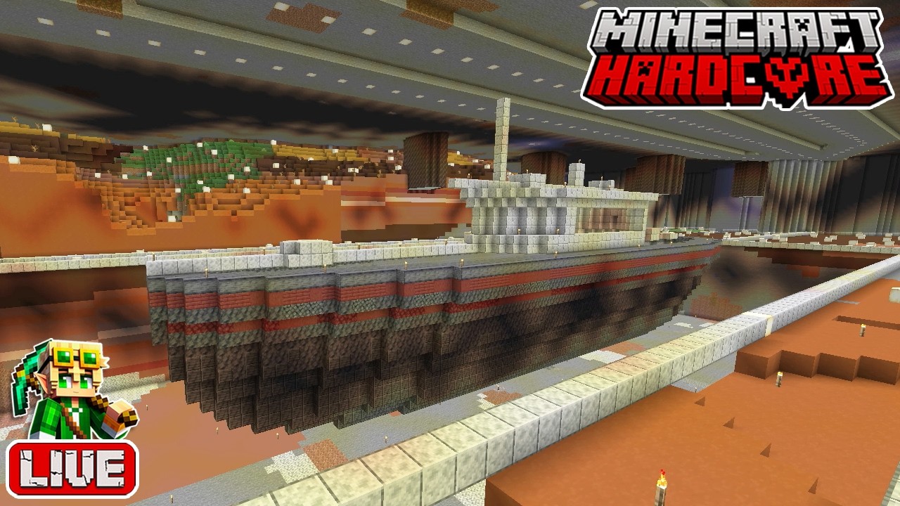 🔴 LIVE 🔴 Prepping for a Fallout-Inspired Submarine in my 54,400 Day Hardcore Minecraft World