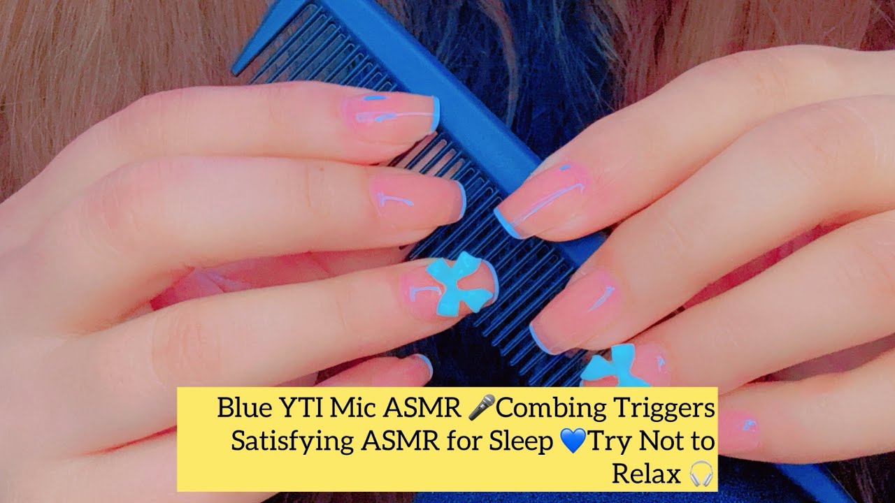Satisfying ASMR | Combing My Blue YTI Mic 🎤✨This Mic Loves Being Combed 😴🎧 #asmr #satisfying #viral 