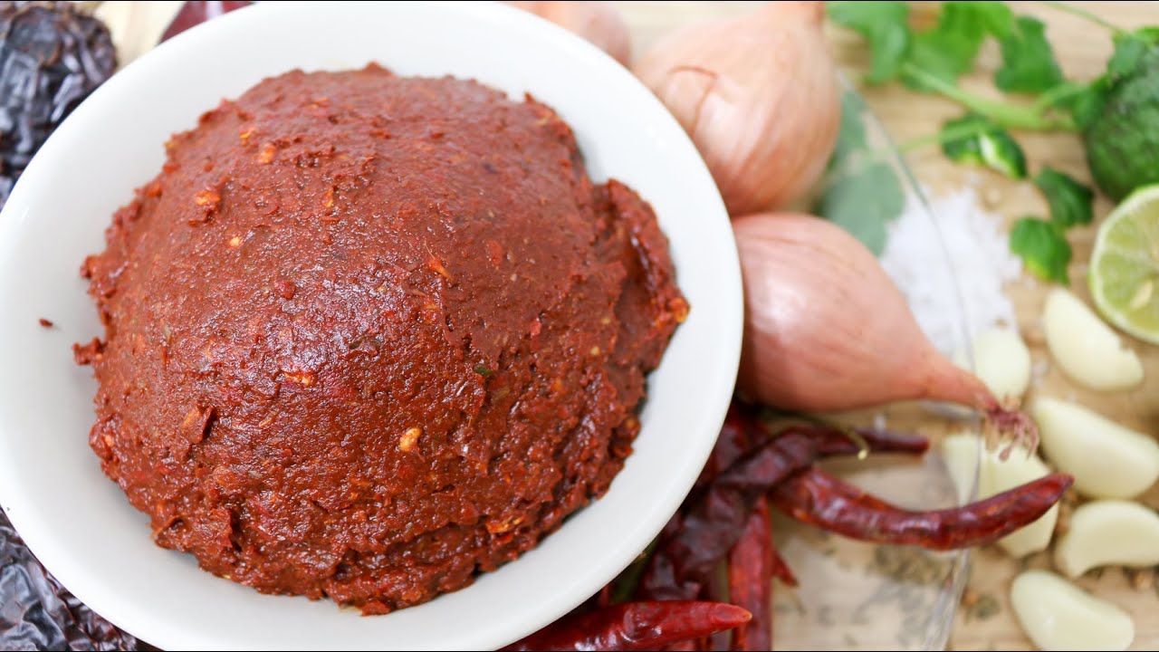 Thai Red Curry Paste พริกแกงเผ็ด - Episode 90