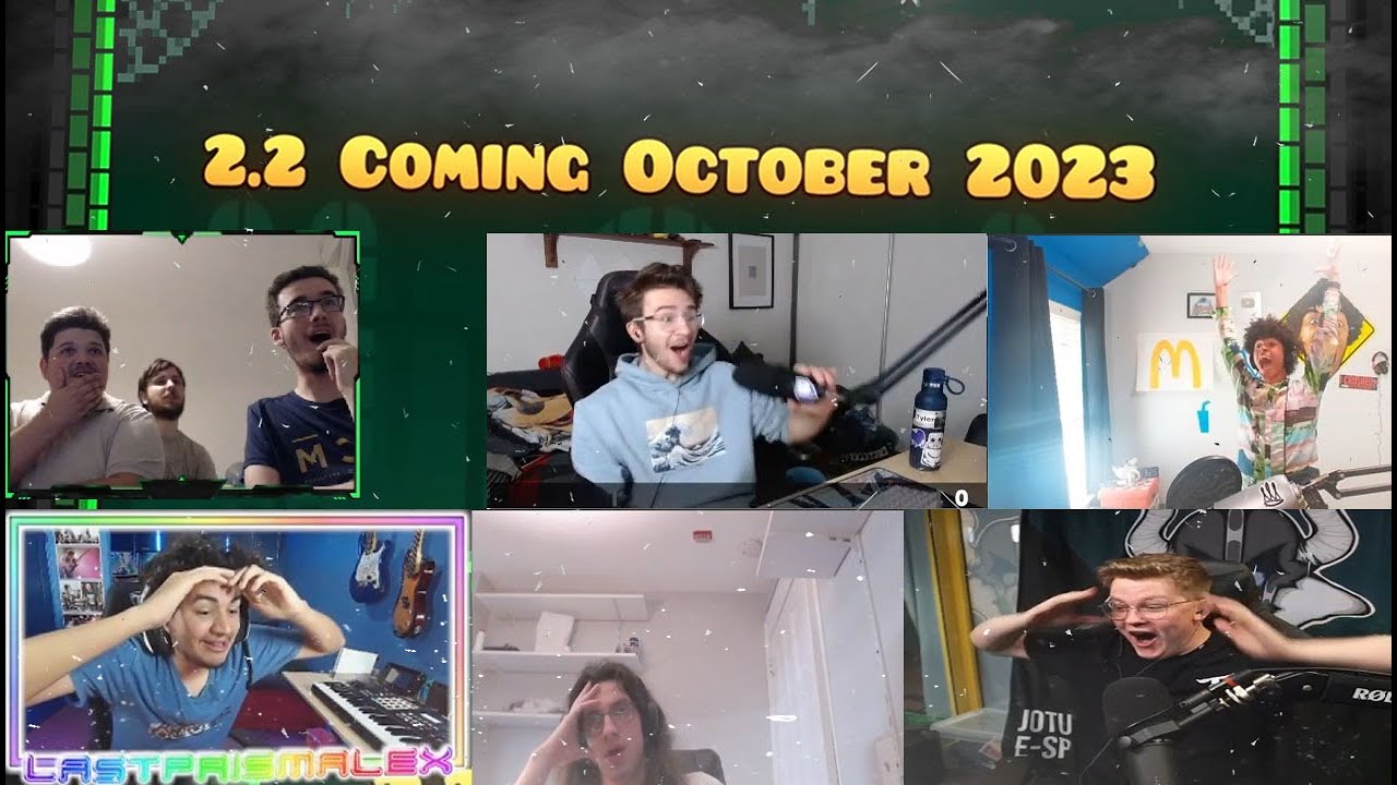 Все стримеры Geometry Dash реагируют на дату выхода версии 2.2. (часть 1)