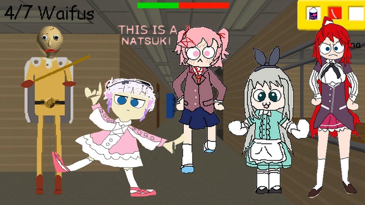 Baldi Saitama's Basics in Waifus and Lolis - Baldi's Basics V1.4.1 Mod