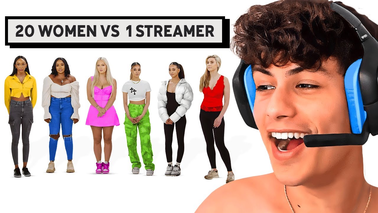 20 GIRLS VS 1 STREAMER: Stable Ronaldo & Lacy
