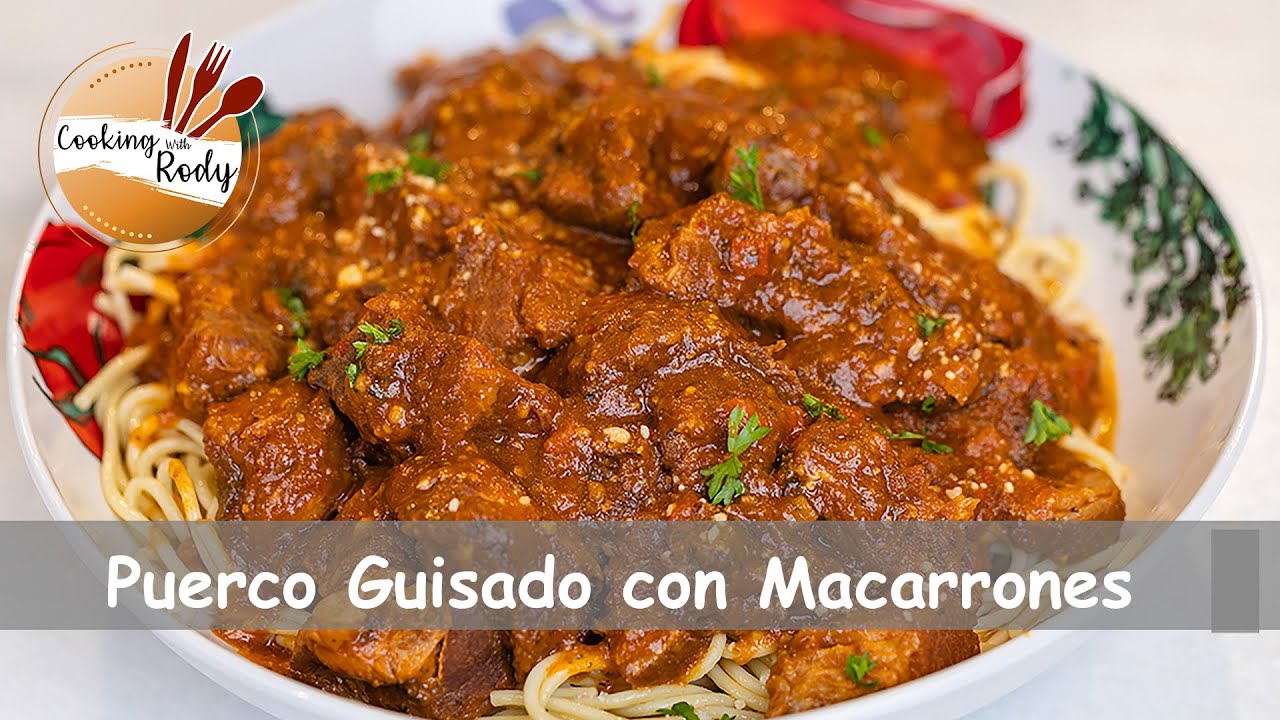 Puerco Guisado con Macarrones