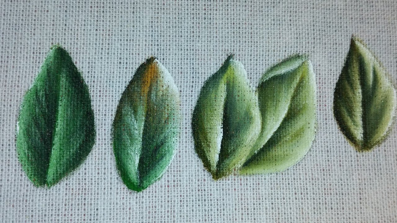 Como pintar folhas para iniciantes começando do 0
