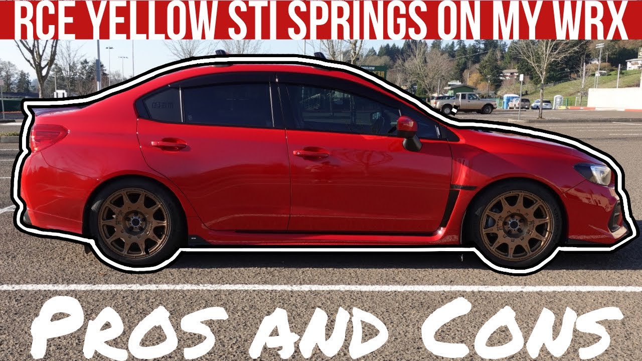 RCE Yellow STI Springs On My WRX | In-depth Review