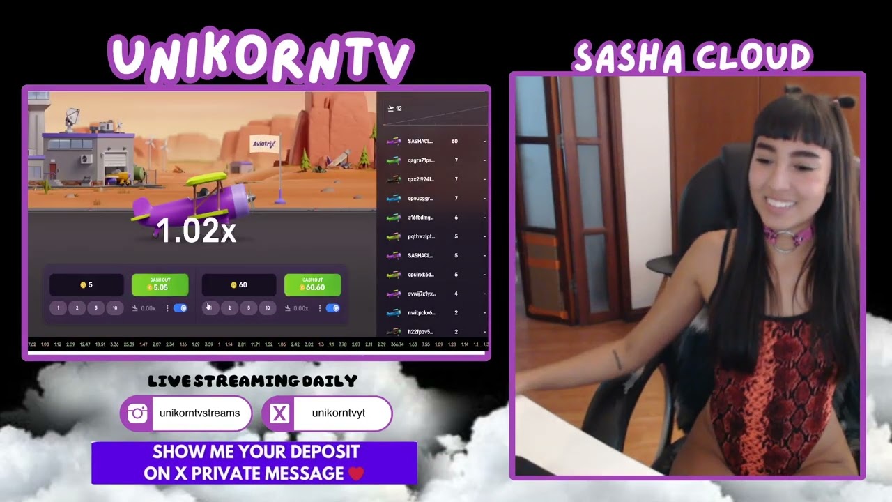 Let's Play Aviatrix With Sasha Cloud! Tips, Tricks And Tactics! #unikorntv #slot  #aviatrix