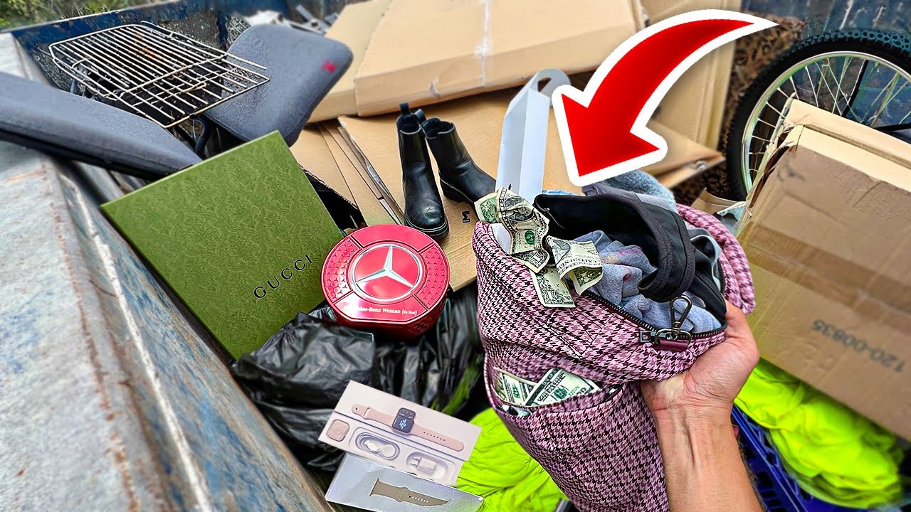 ACHADO INACREDITÁVEL BOLSA com DINHEIRO, GUCCI, APPLE no lixo dos ESTADOS UNIDOS