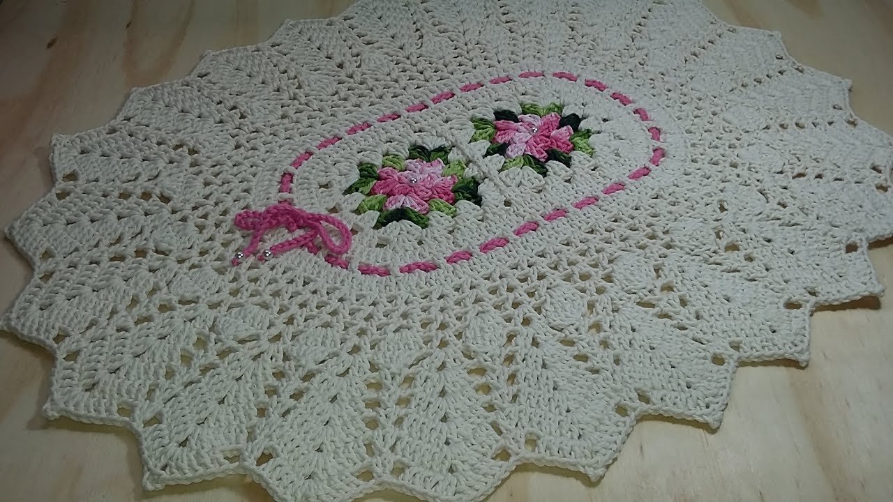 Tapete Flávia em Crochê /PARTE 1/2  Com Passo a Passo/ALDACILENECROCHE