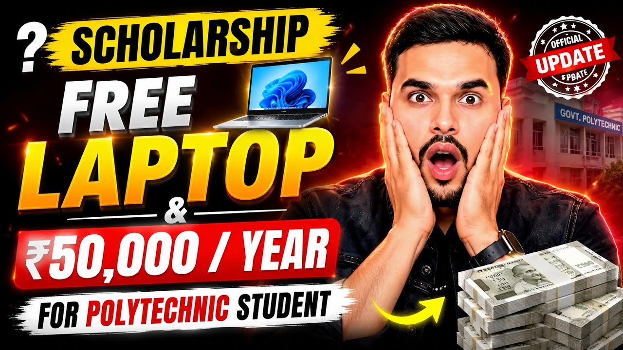 Polytechnic Scholarship 2026 🔥 FREE Laptop + ₹50,000/Year? | Bihar Polytechnic Students Latest