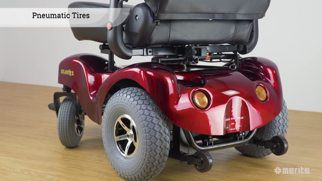 【Merits】P7102 Super Heavy Duty RWD Powerbase Wheelchair-Bariatric