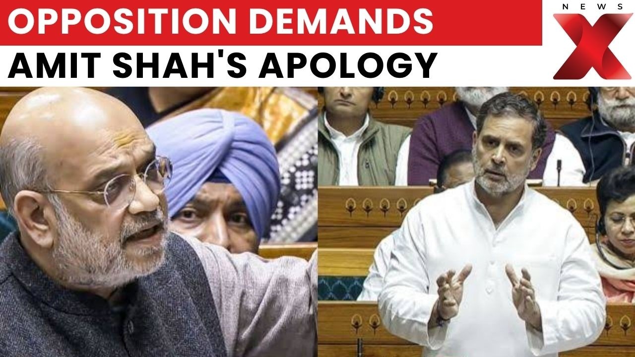 Opposition MPs Protest at Makar Dwar Ahead of Parliament, Demand Amit Shah's Apology | NewsX