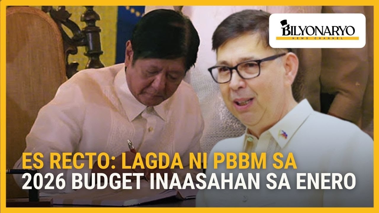 ES Recto: Lagda ni Pangulong Marcos sa 2026 budget inaasahan sa Enero | Agenda