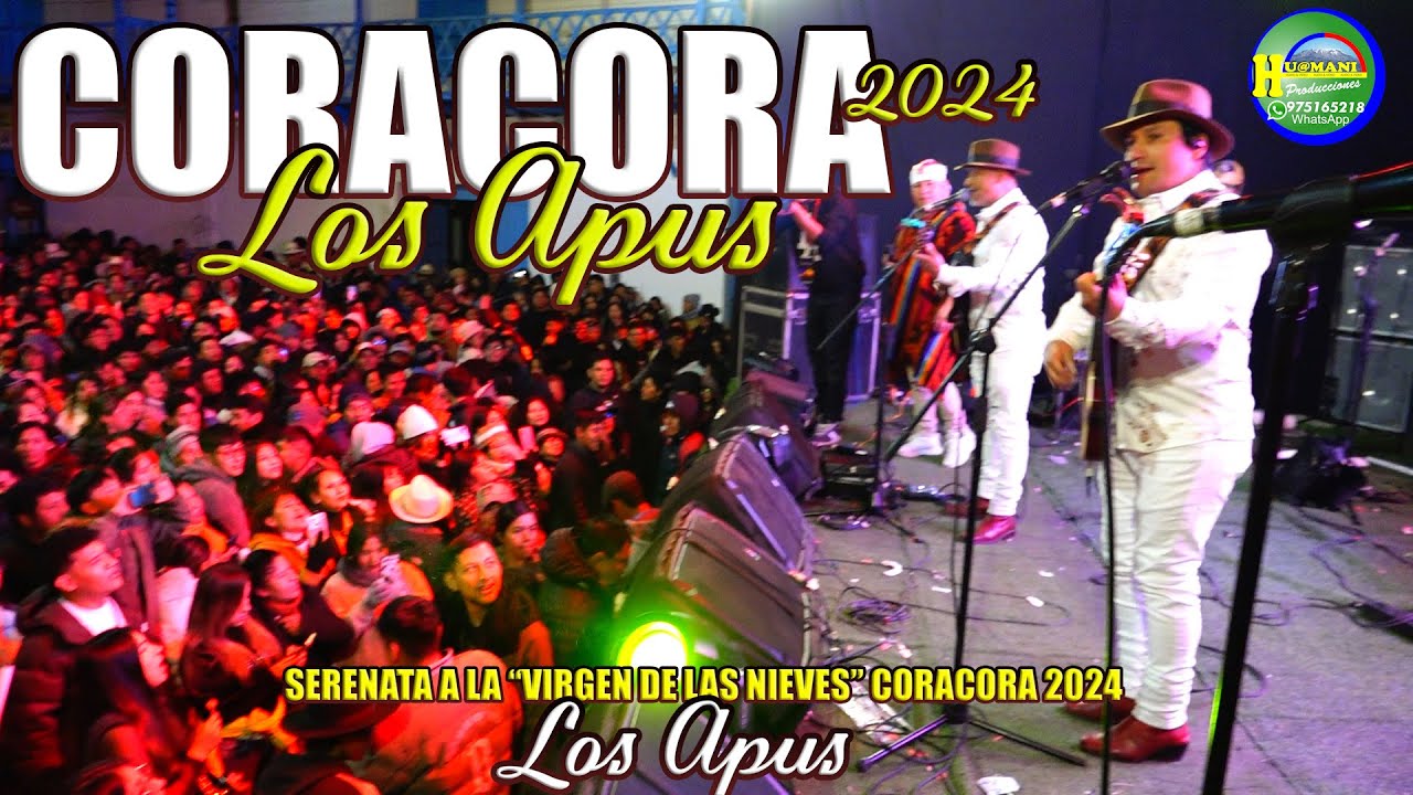 CORACORA 2024 // LOS APUS EN LA SERENATA DE LA MAMACHA VIRGEN DE LAS NIEVES HUAMANI PRODUCCIONES