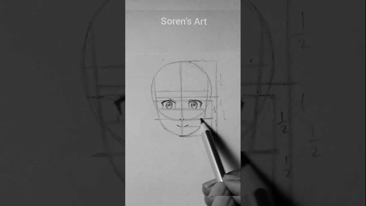 how to draw Anime face | Soren's Art 