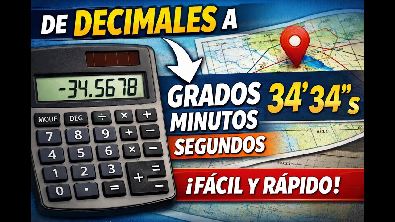 Cómo Convertir Coordenadas Geográficas de Decimales a GMS usando Calculadora