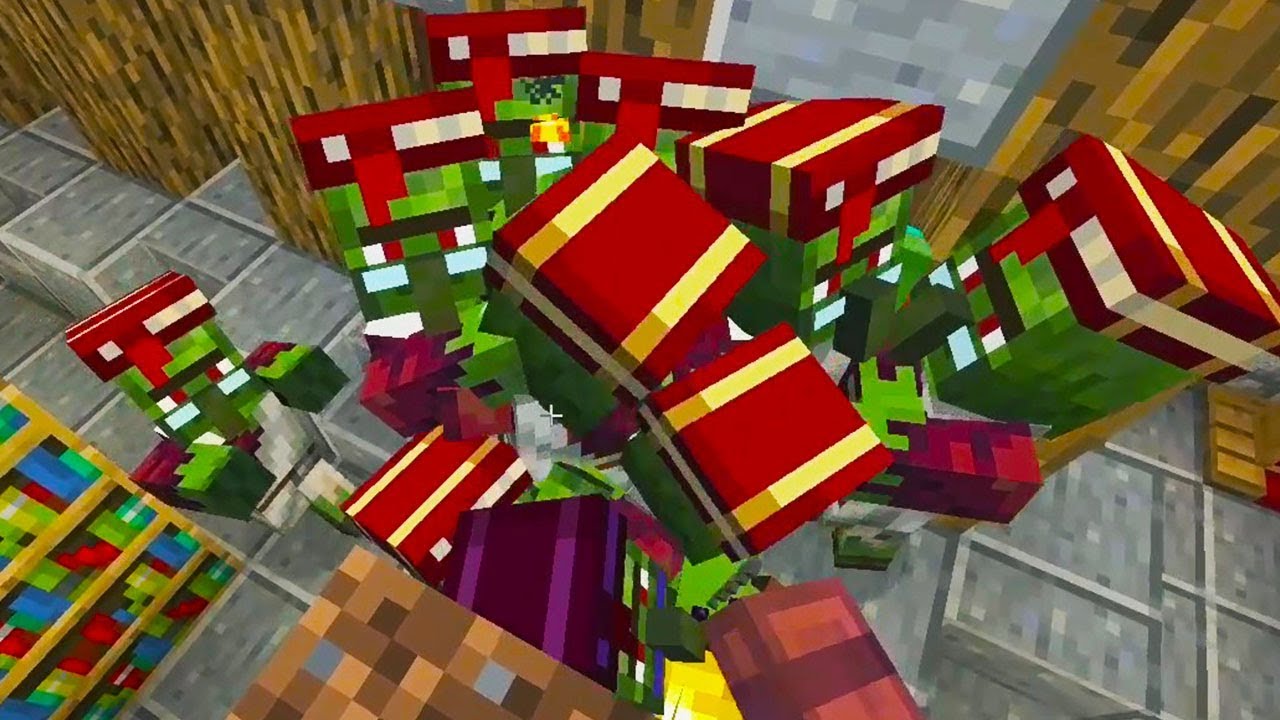 AL MIJN VILLAGERS ZIJN ZOMBIES IN MINECRAFT!!